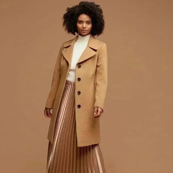 Anne Klein Notch Collar Wool Coat Size OP. - Picture 3 of 9